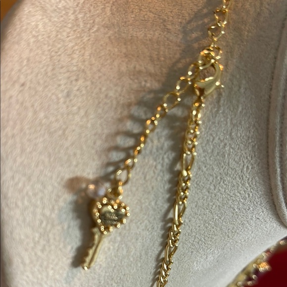 Betsey Johnson Gold and Pink Statement Necklace - Picture 3 of 3